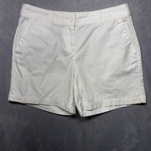 Ann Taylor LOFT Women's White Cotton‎ Blend Shorts Size 2 Classic Casual